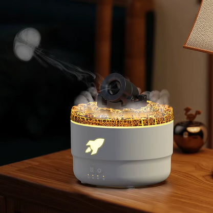 Volcanic Cannon Humidifier – Flame Mist Aroma Diffuser & Essential Oil Air Humidifier