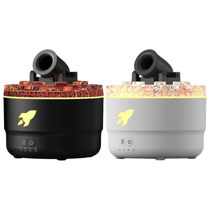 Volcanic Cannon Humidifier – Flame Mist Aroma Diffuser & Essential Oil Air Humidifier