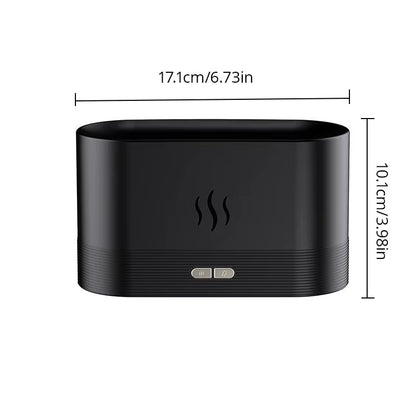 Flame Aroma Humidifier – Ultrasonic Essential Oil Diffuser with Color-Changing LED Light